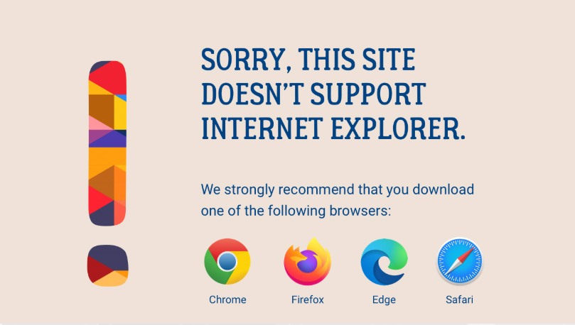 internet explorer is not supported